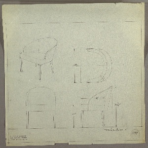 Drawing, Tubchair, Upholstered