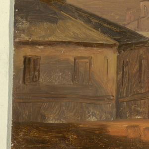 Drawing, Rooftops, Rome, Italy, 1868–69