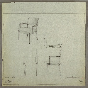 Drawing, Armchair, Upholstered, October 17, 1933