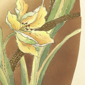 Drawing, Design for jug with yellow flowers