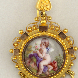 Cupids Earrings, ca. 1880
