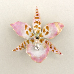 Brooch in the form of an Orchid Brooch, ca. 1889