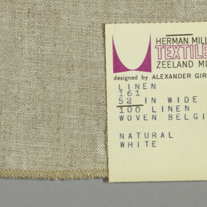 Sample, Linen, 1963