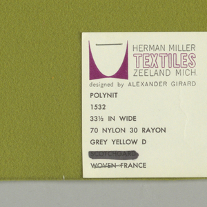 Sample, Polyknit, 1963