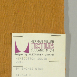 Sample, Mexicotton Solid, 1966