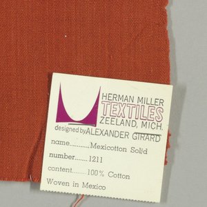 Sample, Mexicotton Solid, 1961