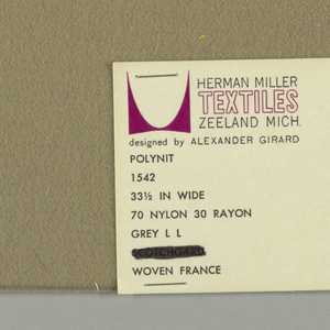 Sample, Polyknit, 1963