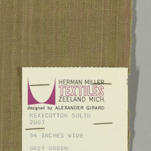 Sample, Mexicotton Solid, 1961