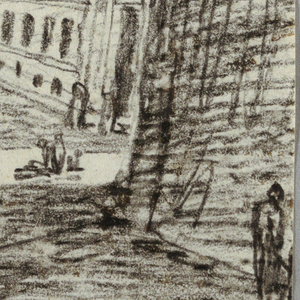 Drawing, Streetscape, 19th century