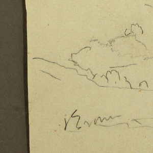 Drawing, Mountains; Verso: Landscape, 1890–93