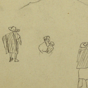 Drawing, Figures, mountains; Verso: St. Orizaba, 1890–93