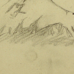 Drawing, Mt. Orizaba; Verso: Trees, 1890–93