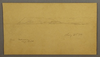 Drawing, Cape Ensumé on Cape Breton Island, Canada