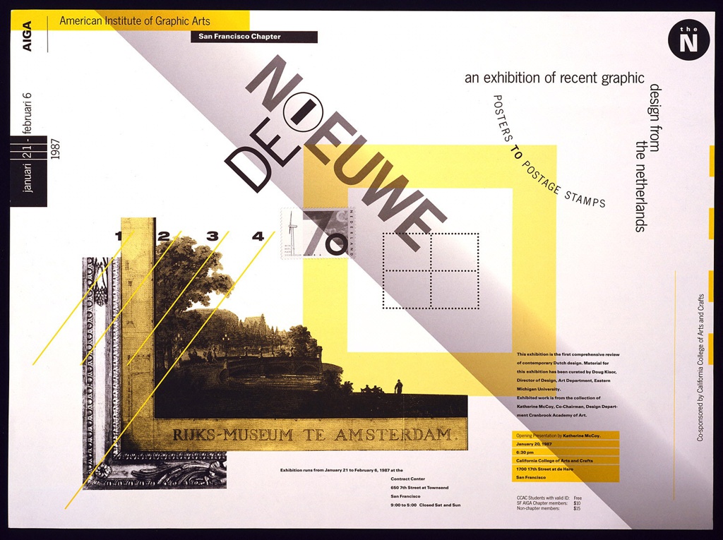 Poster, De Nieuwe, An Exhibition of Recent Graphic Design, 1987