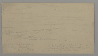 Drawing, Battle Harbour Hill overlooking Lewis Bay, Canada