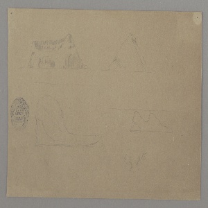 Drawing, Icebergs, July 7, 1859