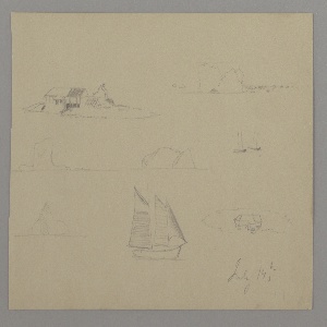 Drawing, Sketches from Labrador, possibly July 14, 1859