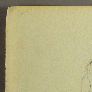Drawing, Cow scratching her head, leaf plant, possibly 1844