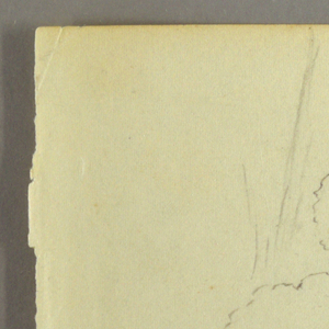 Drawing, Plant study, faces, possibly 1844