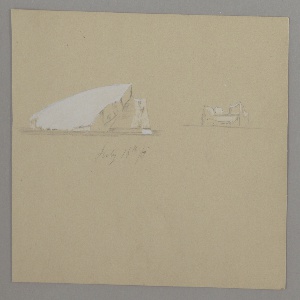 Drawing, Floating Icebergs, July 16, 1859