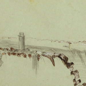 Drawing, American Falls, at Niagara, possibly 1856