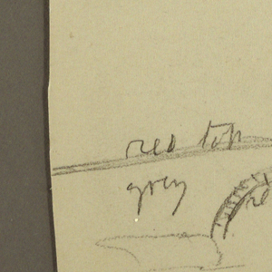Drawing, Mountain, horses, bridge; Verso: Mountain, figure, 1890–93