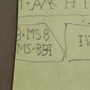 Drawing, Inscriptions, possibly on rocks, possibly 1858
