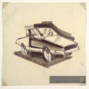 Drawing, Design for a Compact Car, 1963–64