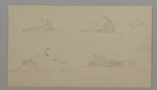 Drawing, Four Floating Icebergs, Canada