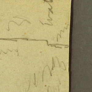 Drawing, Pilazzo over water, possibly 1868–69