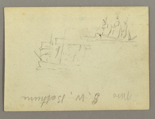 Drawing, Ships at Sea