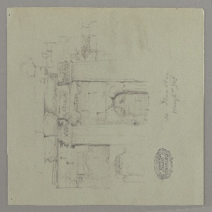 Drawing, Study of Temple Ruins, May 8, 1868