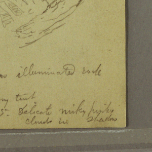 Drawing, Glacier, Bridge and House, September 1868