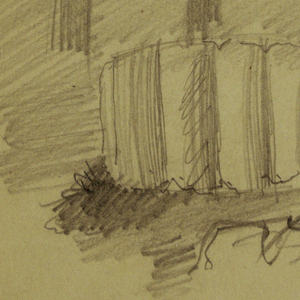 Drawing, Classical Columns, possibly 1869