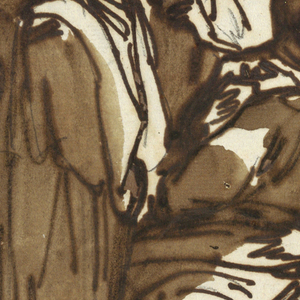 Drawing, Saint Paul Preaching, after Raphael, ca. 1820