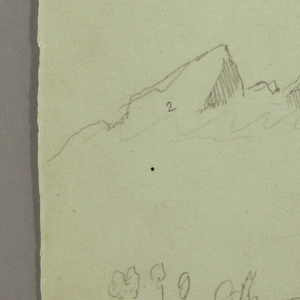 Drawing, Mountain Peaks, possibly 1868