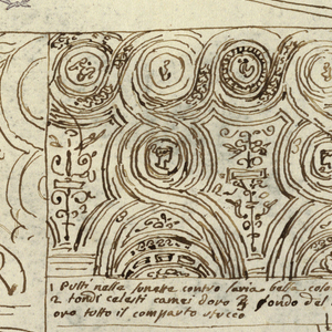 Drawing, Decorative Studies for Ceilings; Verso: Head in Profile with Antique Helmet, 1814–18