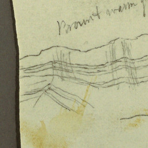 Drawing, Mountain Range with Strata Marks