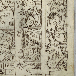 Drawing, Decorative Studies; Verso: Barbarian Head in Profile from the Antique, 1814–18