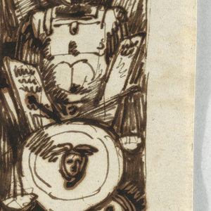 Drawing, Panel of Trophies, 1800–1820