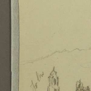 Drawing, Cathedral, Mountain, Cuautla; Verso: House, Church, Tree Cuautla, February 1885