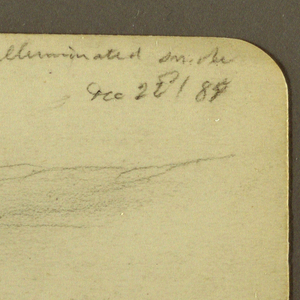 Drawing, Mountain Landscapes; Verso: Mountain Flank, Tocatecas, December 22, 1884