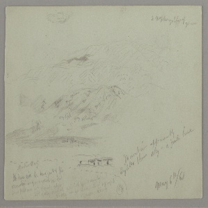 Drawing, Mountainside Study, May 6, 1868