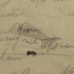 Drawing, Mountains; Verso: Ridge, February 22, 1890