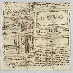 Drawing, Three Studies of Wall Mirrors, 1822
