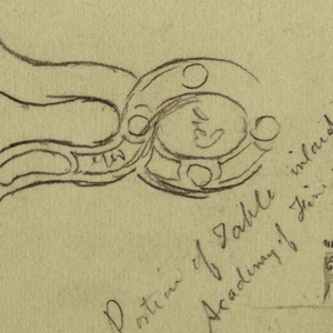 Drawing, Studies of Table Parts, possibly 1868–69