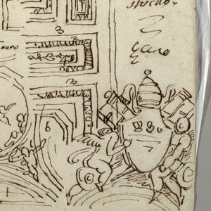 Drawing, Decorative Studies of Candelabrum and a Ceiling, 1814–18