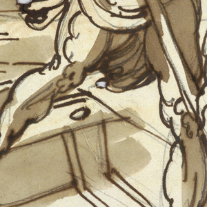 Drawing, A Boatman after The Victory of Leo IV over the Saracens, after Raphael, ca. 1820