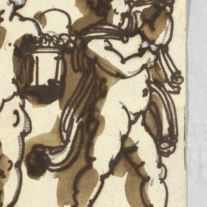 Drawing, Putto Frieze; Classical Altar, ca. 1820
