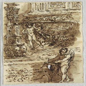 Sketchbook Folio, Motifs from the Tempio Malatestiano, Rimini, 1810–20